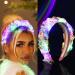 Yean Light Up Headband Flashing Hair Band LED Braided Hair Hoops Luminous Hair Accessories for Christmas Halloween Lighted Party (Braided)