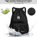 Eucomir Waterproof Gym Bag Large Cord Struggle Bag with Mesh Pockets for Sports & Swimming Stylish Purple & Black Design for Men & Women - Buy Online on GoSupps.com