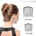4 Pcs Metal Hair Fork Clip Set for Updo Bun - Black Hair Side Combs & Pin Stick - Women's Hair Styling Tool - Buy Online on GoSupps.com
