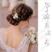 Lusofie 5Pcs Pearl Flower Hair Pins - Silver Bridal Wedding Hair Accessories for Women and Girls - Buy Online on GoSupps.com