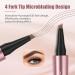 2024 New Eyebrow Pen Waterproof Eyebrow Pencil Brow Pencil with Micro-fork Tip 24 Hours Water-proof & Smudge-proof Natural Fine Stroke (dark brown) - Buy Online on GoSupps.com