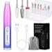 Rechargeable Nail Drill  MORGLES Cordless Nail Drill Electric Nail File for Acrylic Portable Electric Nail Drill Kit with 12Pcs Nail Drill Bits for Salon Home Use Purple Pink
