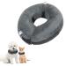 Nobleza-inflatable breaking ruff for dogs & cats adjustable protective collar dog comfortable protective collar with Velcro fastener for pets cats dogs after surgery and injuries (gray s) 6-10inch (15-25.5cm) gray