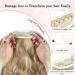 Invisible Wire Hair Extensions - Natural Wavy Synthetic Hair, Adjustable Size, Secure Clips - 20inch Mix Ash Blonde - For Women - Buy Online on GoSupps.com