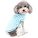 Zunea Fleece Winter Jacket for Small Dogs | Warm & Cozy Pet Coat with D-Ring for Chihuahua & Cats | Soft Fuzzy Blue Sweater for Cold Weather - Buy Online on GoSupps.com