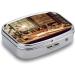Vintage Chemistry Lab Pill Box | 2 Compartment Medicine Organizer | Decorative Portable Metal Pill Case for Pocket & Purse - Buy Online on GoSupps.com