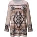 Winter Fashion Warm Print Long-Sleeve Sweatshirt - Khaki XX-Large | 2022 Women's Casual Blouse Pullover - Buy Online on GoSupps.com