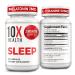 10X Health Sleep Supplements for Adults - 60 Capsules - Melatonin 3mg L Theanine Magnesium Supplement Magnesium Oxide for Deep Better Rest & Relaxation - 3-in-1 Natural Sleep Support