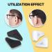 Ubrave Triangle Non-Slip Glasses Ear Hooks - Silicone Comfort Holders for Sports & Running (2 Black 2 Transparent White) - Buy Online on GoSupps.com