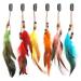 MWOOT 6Pcs Feather Hair Clips  Handmade Boho Hair Extensions with Clip Comb  Bohemian Hippie Hairpin Feather Indian Tassel Hemp Rope Festival Headwear Cosplay Headdress Accessories -Beads Styles