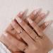 Xerling Press on Nails - 3D Gold Butterfly Heart Bow-knot Glitter | 24Pcs Coffin Tip False Nails for Women & Girls - Trendy Transparent Designs - Buy Online on GoSupps.com
