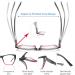 4 Pack Blue Light Blocking Reading Glasses for Men & Women - Butterfly Frame Anti-Glare +4.0 Strength with Spring Hinges - Buy Online on GoSupps.com