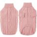 Alagirls Winter Fleece Dog Sweater - Cozy Knit Puppy Clothing for Medium Dogs - Soft Christmas Pet Outfits in Dusty Rose & Light Pink - Buy Online on GoSupps.com