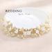 Unicra Gold Wedding Pearl Hair Vine | Elegant Flower Leaf Headpiece & Bridal Accessories - Buy Online on GoSupps.com