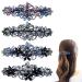 4 PCS Elegant Hair Barrettes for Women Ladies  Flower Crystal Rhinestones Barrettes Spring Hair Clip Accessories Women Fashion Ponytail Holders Barrettes for Daily Wear Mothers Day Gifts 4 Count (Pack of 1)
