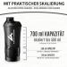 Amityunion 700ml Protein Shaker - Leak-Proof BPA Free With Powder Compartment & Sieve Scale for Whey & BCAA Shakes - Black Fitness Cup - Buy Online on GoSupps.com