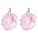 Pink Loofah Shower Bath Spong Soft Shower Loofahs Balls Globose lace Shower Ball for Body Wash Scrubber Cleaning Loofah Bathroom Accessories (2Pcs Pink)