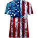 4th of July Patriotic Women's Plus Size Crewneck T-Shirt in Blue - Loose Fit Workout Tee - Buy Online on GoSupps.com