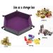 Purple PU Leather Dice Tray Holder for DND, RPG, MTG Games - 6 inch - Buy Online on GoSupps.com