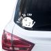P007 |Baby in car sticker 14cm x 10cm auto sticker baby sticker car sticker vinyl baby on board (v1 boy white) v1 boy white