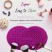 Lilyleaf Large Silicone Makeup Brush Cleaning Mat (8.5 x 6.1 inches) - 5 Texture Brush Cleaner Pad - Portable Scrubber Mat with Suction Cups - Buy Online on GoSupps.com