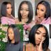 Lovestory 10 Inch Bob Lace Front Wig | 150 Density Brazilian Virgin Human Hair | Pre Plucked Short Bob Wig for Black Women - Natural Color - Buy Online on GoSupps.com