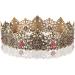 King Men Gold Tiara Crown Imperial Medieval Headband Crystal Pageant Costumes For Wedding Halloween Faire Birthday M - Buy Online on GoSupps.com
