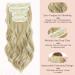 Curly Clip in Hair Extensions 22 Inch Ash Blonde Mix Bleach Blonde - 4PCS Synthetic Hair Pieces for Women - Buy Online on GoSupps.com