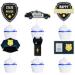 Police Themed Happy Birthday Cupcake Toppers 18-PC Set - Perfect for a boy or girl's police themed birthday party baby shower party or police retirement party decorations - SugarGera