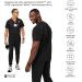 FIGS Leon Men's Scrub Top - Tailored Fit V-Neck, 3 Pockets, 4-Way Stretch | Medium Black - Buy Online on GoSupps.com