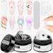 SUPWEE Solid Builder Gel for Nails Kit Clear White 3D Sculpture Nail Gel Non-Stick Hand Nail Extension Gel for Carving Patterns Decoration Nail Strengthen Nail Art Salon Home S-192
