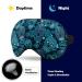 Teal Flower Skull Funny Sleep Mask - Adjustable Elastic Strap for Men and Women - Blackout Eye Shade for Sleeping, Travel, Nap - Cute Design - 1 Count - Buy Online on GoSupps.com