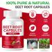 Beet Root Capsules - 1300mg Per Serving - 60 Beetroot Powder Capsules for Natural Energy & Endurance Support Non-GMO & Gluten Free 30-Day Supply - Buy Online on GoSupps.com