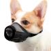 Mayerzon muzzle for dogs with an adjustable Velcro fastener to bite bark and chew airline breathable for small medium -sized and large dogs (Black S) Black S