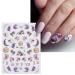 JMEOWIO 3D Spring Flower Nail Art Stickers - 5 Sheets - Buy Online on GoSupps.com