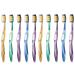 Zumaha loose toothbrush with medium -proof bristles hand toothbrush for adults and children pack with 10 toothbrushes in independent packaging clean