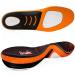 FEELLIFE FELLIFEN FOR SLANTARFASIITITION 1 pair insoles to support the vault running sports gel shoe inserts orthopedic interludes for pain in the vault/m: 37-42 (24.5-27.4cm) Black & Orange M: 37-42 (24.5-27.4cm)