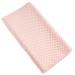 Solid Changing Table Pad Cover Cradle Sheet, Fits 32"/34''x16" Contoured Diaper Changing Pad, Ultra Soft Cozy Minky Dots Plush Changing Table Covers, Breathable Wipeable Removable (Light Pink)