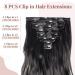 Buy Tess Clip-In Hair Extensions | Real Hair 60cm Black - 18 Clips 140g - Affordable Quality - Buy Online on GoSupps.com