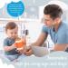 Toddler Straw Sippy Cups Set - Soft Silicone Training Cup with Non-Slip Handle, No-Spill Lid, PA Free, Dishwasher Safe - Blue & Orange - Buy Online on GoSupps.com