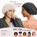 Premium 100% Mulberry Silk Lined Sleep Cap in Pink - Curly Hair Bonnet for Sleeping - Buy Online on GoSupps.com