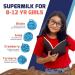 SuperMilk 8-12y - Kids Nutrition Drink High Protein Powder for Growth & Sports Natural Double Chocolate 21 Nutrients Calcium + D3 400g - Buy Online on GoSupps.com