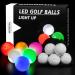 THIODOON Glow Golf Ball for Night Sports Super Bright LED Golf Balls Glowing in The Dark Golf Ball Long Lasting Light up Golf Ball 6 Pack: 6 colors in one