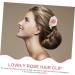 minkissy Girls Hair Accessories Flower Hair Accessories Girl Hair Accessories Bridal Hair Accessories Flower Hairpin Hair Clips for Women Cute Hair Clips Miss Plastic Side Clip Rose - Buy Online on GoSupps.com