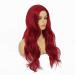 Amnenl Long Wavy Red Wig for Women - Synthetic Hair Replacement for Halloween & Cosplay - Buy Online on GoSupps.com