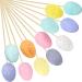 Easter Picks 12 Pcs | Faux Foam Egg Stems | Pastel Speckled Decor for Spring | 10.6 Tall | Easter Basket Bouquets & Wreaths - Buy Online on GoSupps.com