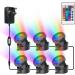 Pond Lights Mains Powered NATPOW Underwater Spot Lights RGB Aquarium Lights with Remote Control IP68 Multicoloured Submersible for Aquarium Garden Yard Pool Fountain Pond (6-in-1) Rgb-set of 6 - Buy Online on GoSupps.com