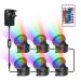 Pond Lights Mains Powered NATPOW Underwater Spot Lights RGB Aquarium Lights with Remote Control IP68 Multicoloured Submersible for Aquarium Garden Yard Pool Fountain Pond (6-in-1) Rgb-set of 6