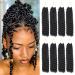 Passion Twist Hair 12 Inch Water Wave Crochet Hair for Black Women Short Passion Twist Crochet Hair for Butterfly Locs 8 Packs Bob Spring Twist Hair Synthetic Curly Crochet Passion Twist Braiding Hair Extensions 1B Natur...