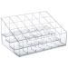 MOSIKER Lipstick Holder,Small Plastic Clear Acrylic Organizer for Lip Gloss,Cosmetic Storage with 24 Spaces
